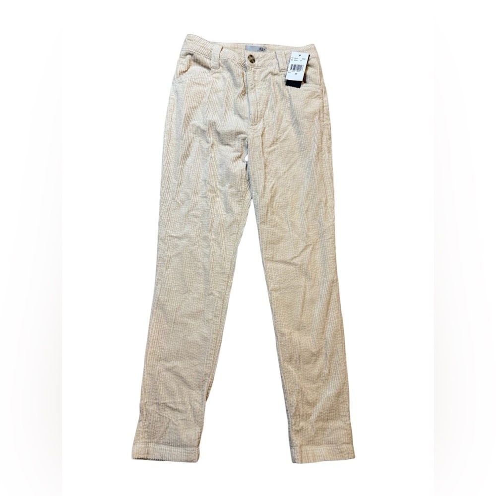 👖✨KUT from the Kloth Cream Corduroy Straight Leg Pants‎ 00 NWT✨👖
